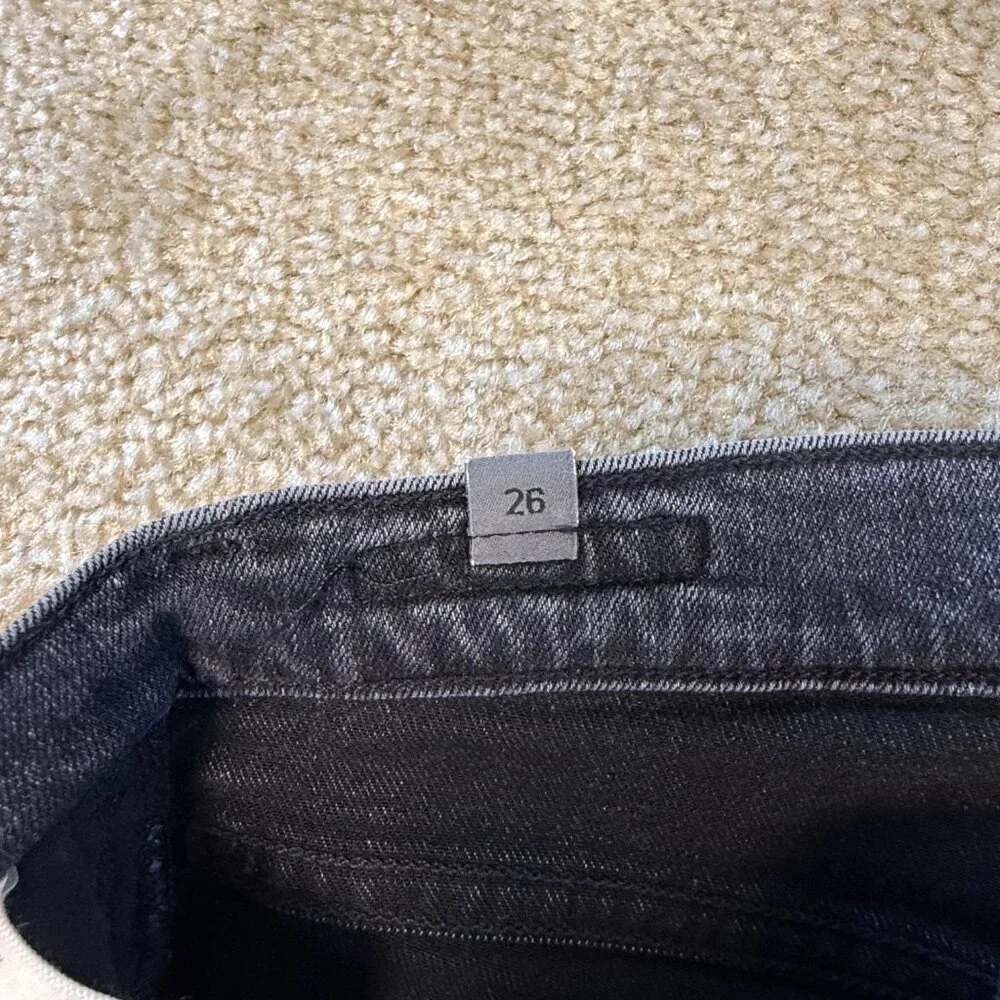 Citizens of Humanity Rocket Mid Rise Skinny Jeans Womens Size 26 Black Gray F681